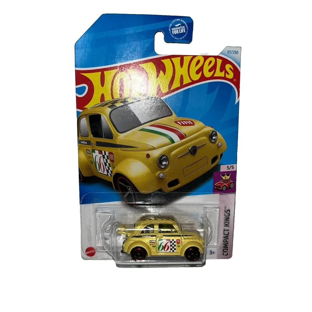 2024 Hot Wheels Yellow 1960s Fiat 500D Modificado Compact Kings 5/5